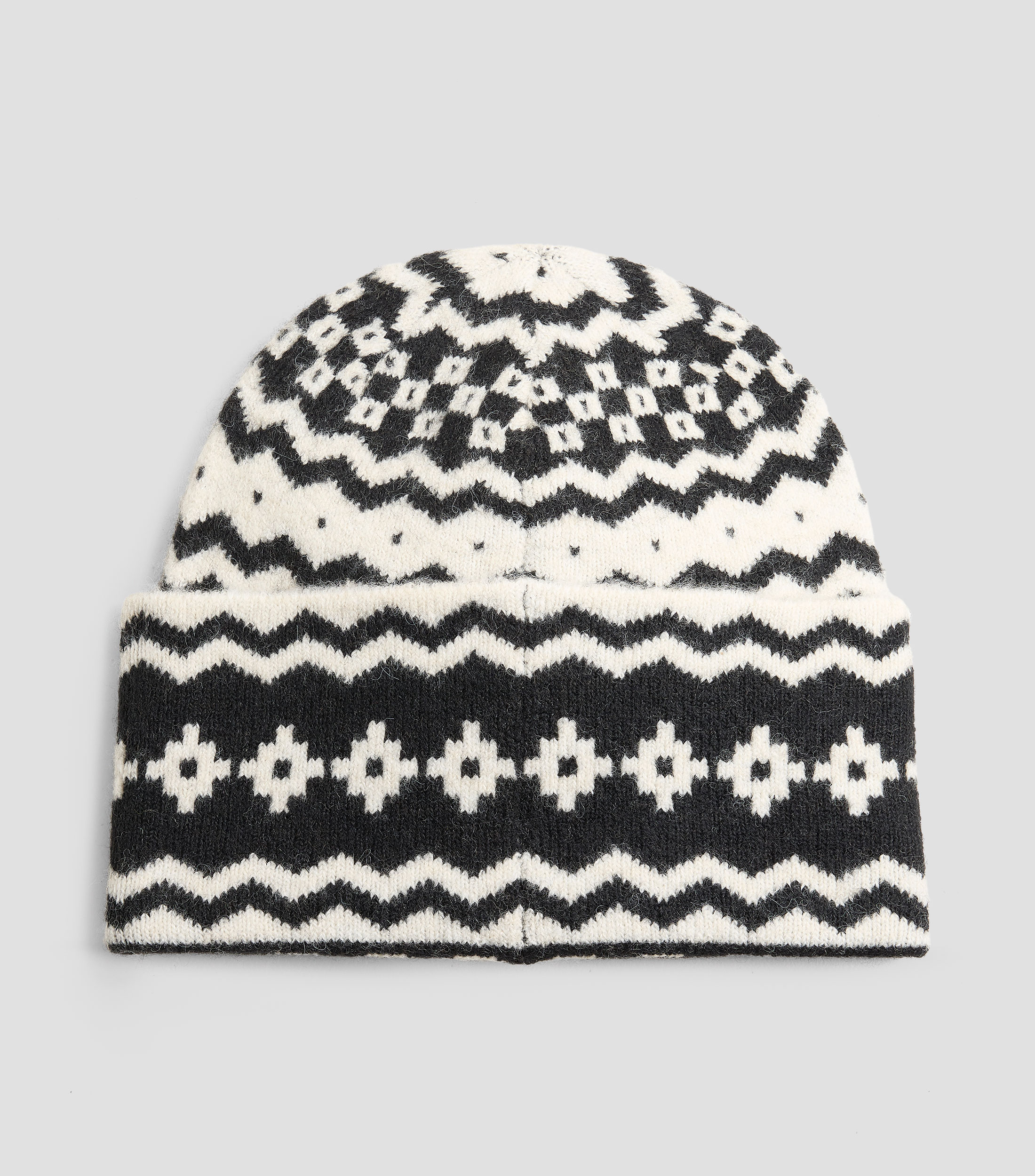 Gorro en tejido de punto estampado Hombre